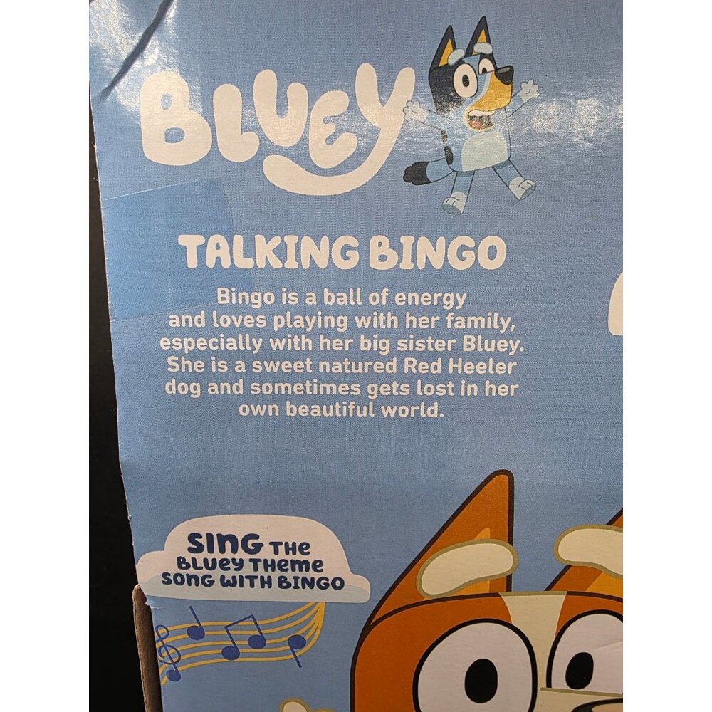 Bluey Talking Bingo Plush Doll Toy Interactive 9 Phrases Sound Effects 3+ Age - Picture 4 of 6